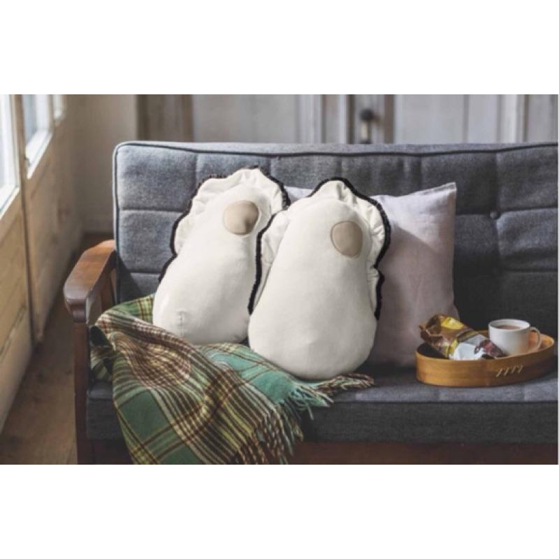 台灣現貨❤️YOU+MORE同款日本人最想抱的海鮮第一名羽絨棉仿真牡蠣生蠔抱枕仿真食物抱枕交換禮物-毛嚕嚕小舖-細節圖5