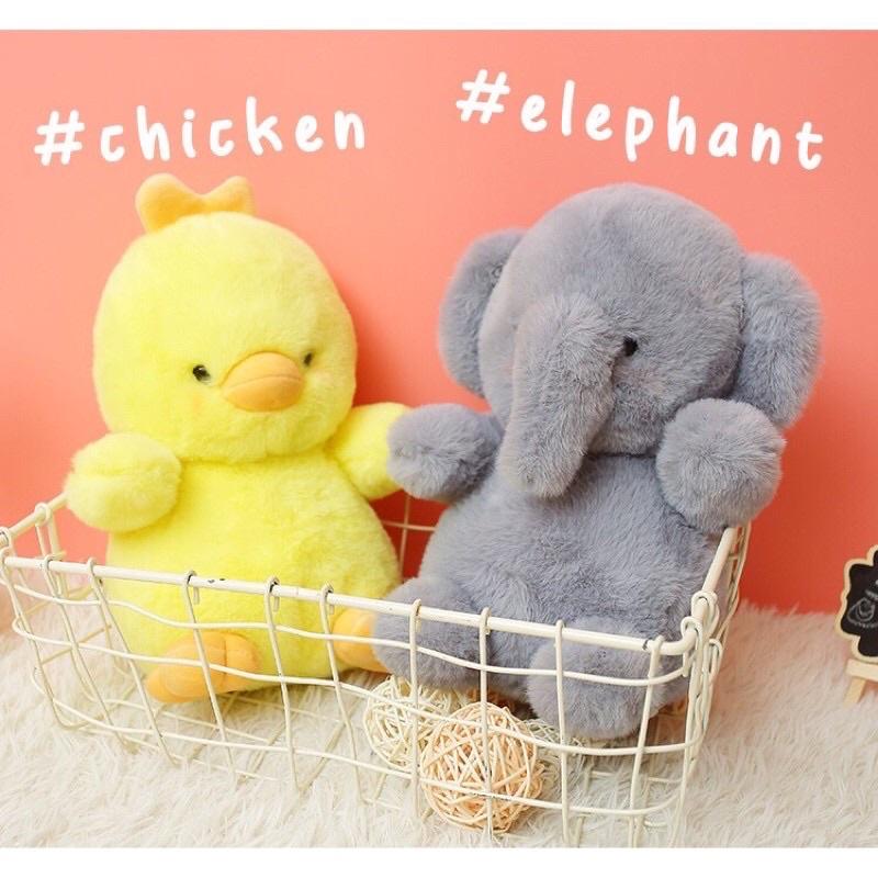 台灣現貨❤️超萌安撫陪睡娃娃吊飾掛件-熊熊 大象 小羊 黃色小鴨 小雞娃娃抱枕玩偶吊飾比小海馬好用唷！-細節圖8