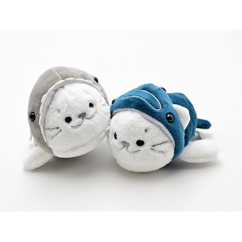 台灣現貨❤️日系超萌偽裝海獅企鵝鑰匙圈包包吊飾掛件-偽裝成鯊魚/企鵝/海豹的海獅-細節圖8