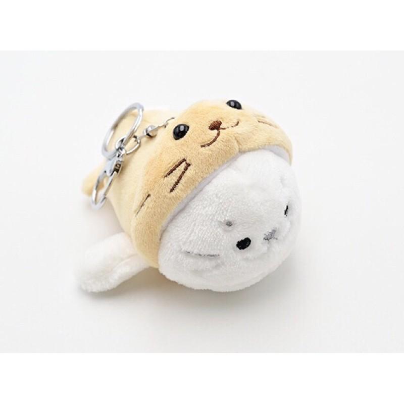 台灣現貨❤️日系超萌偽裝海獅企鵝鑰匙圈包包吊飾掛件-偽裝成鯊魚/企鵝/海豹的海獅-細節圖9