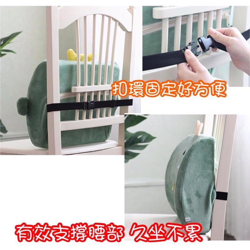 台灣現貨破盤出清價❤️在家工作久坐護腰神器卡通動物水果記憶棉椅背靠墊坐墊辦公椅腰靠背靠-細節圖5