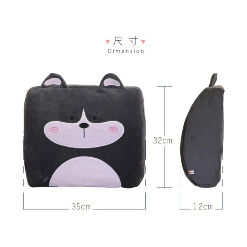 台灣現貨破盤出清價❤️在家工作久坐護腰神器卡通動物水果記憶棉椅背靠墊坐墊辦公椅腰靠背靠-細節圖7