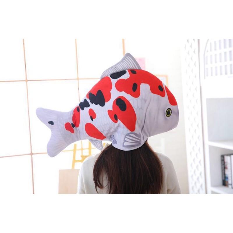 毛嚕嚕小舖-抖音直播神器鯉魚頭套-聖誕過年尾牙角色扮演鯉魚旗鯉魚飄-細節圖3