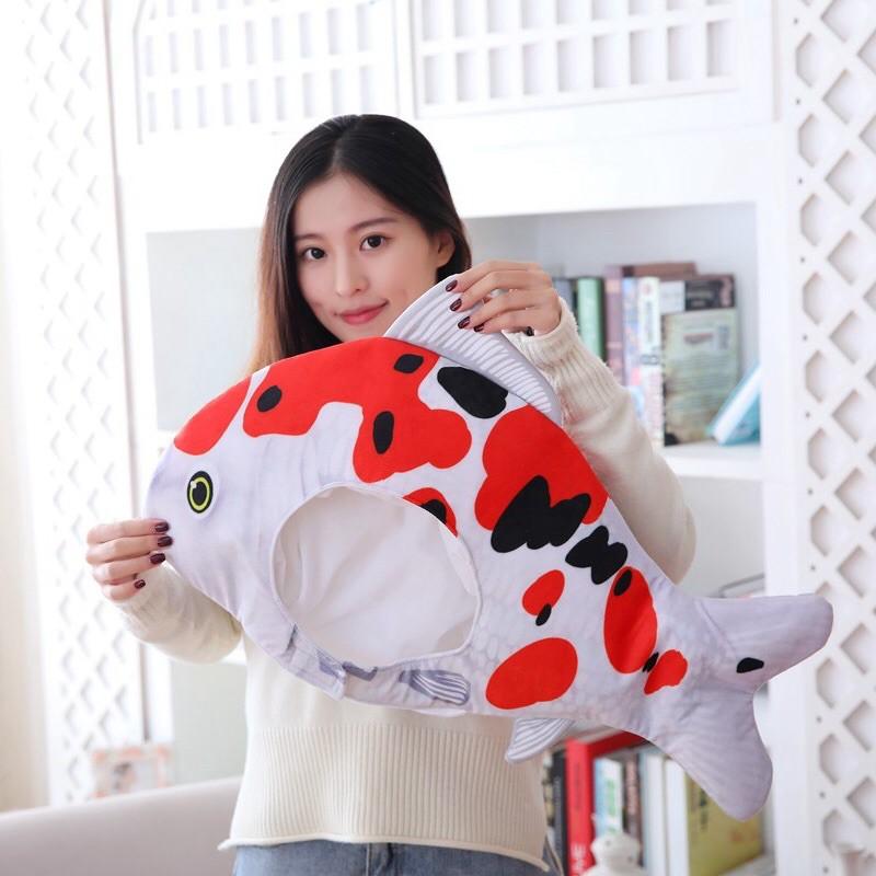 毛嚕嚕小舖-抖音直播神器鯉魚頭套-聖誕過年尾牙角色扮演鯉魚旗鯉魚飄-細節圖4