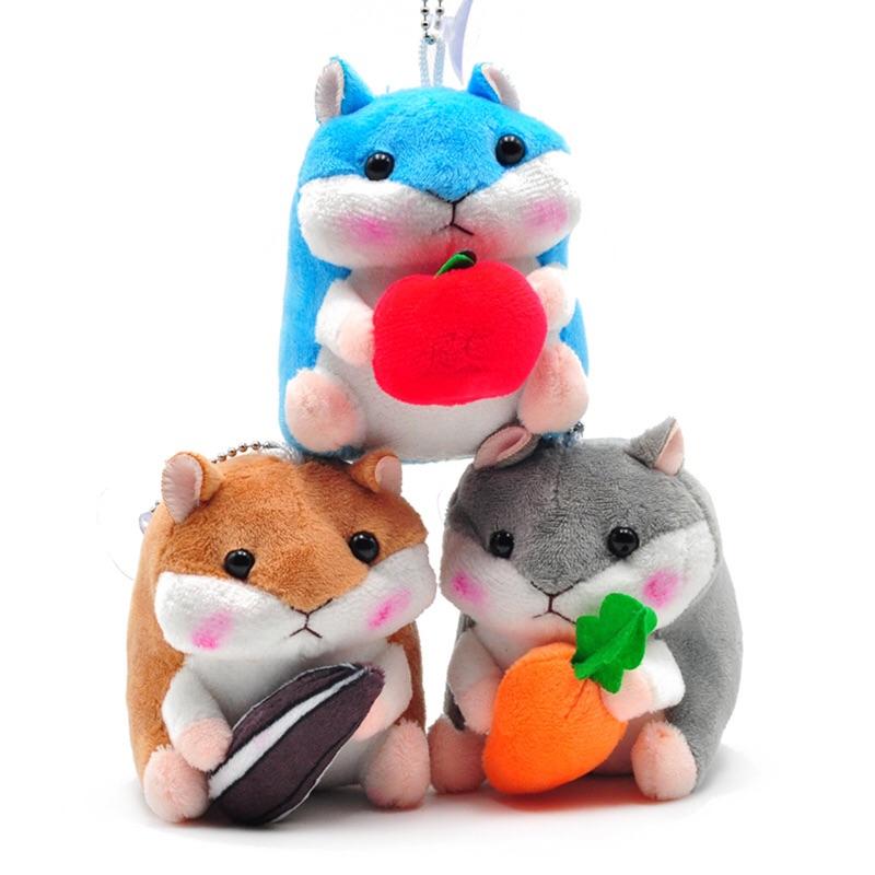毛嚕嚕小舖-五款10公分超萌倉鼠鑰匙圈掛飾後背包掛件-哈姆太郎天竺鼠抱枕娃娃的好朋友-細節圖3