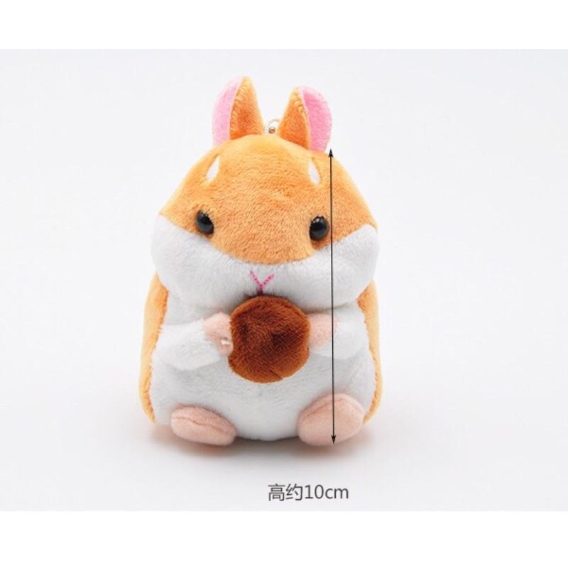 毛嚕嚕小舖-五款10公分超萌倉鼠鑰匙圈掛飾後背包掛件-哈姆太郎天竺鼠抱枕娃娃的好朋友-細節圖4