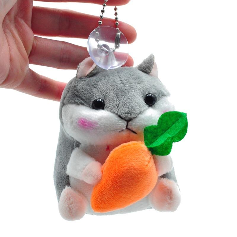 毛嚕嚕小舖-五款10公分超萌倉鼠鑰匙圈掛飾後背包掛件-哈姆太郎天竺鼠抱枕娃娃的好朋友-細節圖6