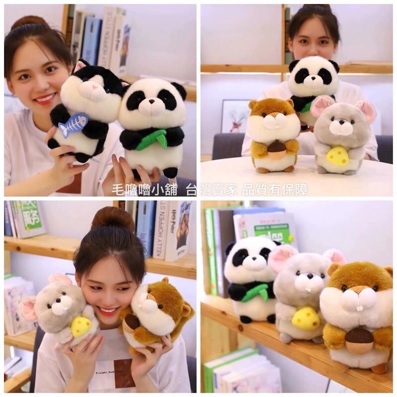 台灣現貨-姚琛同款圓滾滾球型娃娃-哈士奇三花貓小豬熊貓海獅海豚倉鼠兔兔企鵝小鴨老鼠貓咪貓頭鷹嘿美大象猴子安撫娃娃-細節圖6