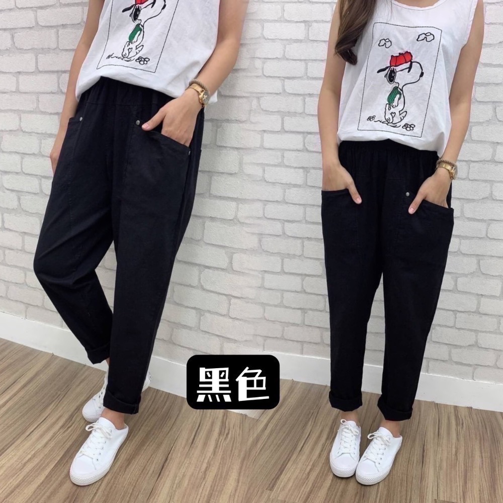 A060現貨-爆款韓版老爺褲、哈倫褲，S-2XL👌包色款、回購率💯💯-細節圖9