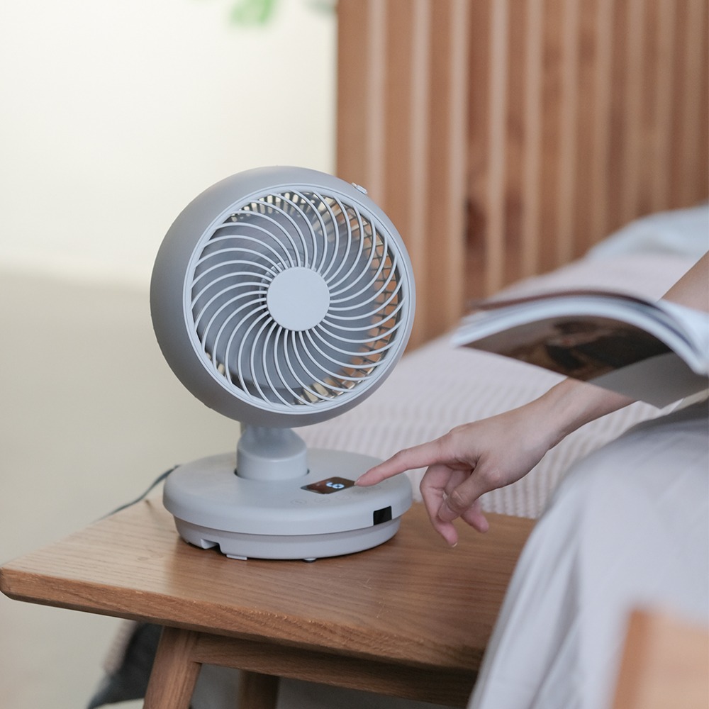 【日本KOIZUMI】鵝頸颶風智能循環扇 KCF-G541(灰/白)-細節圖3