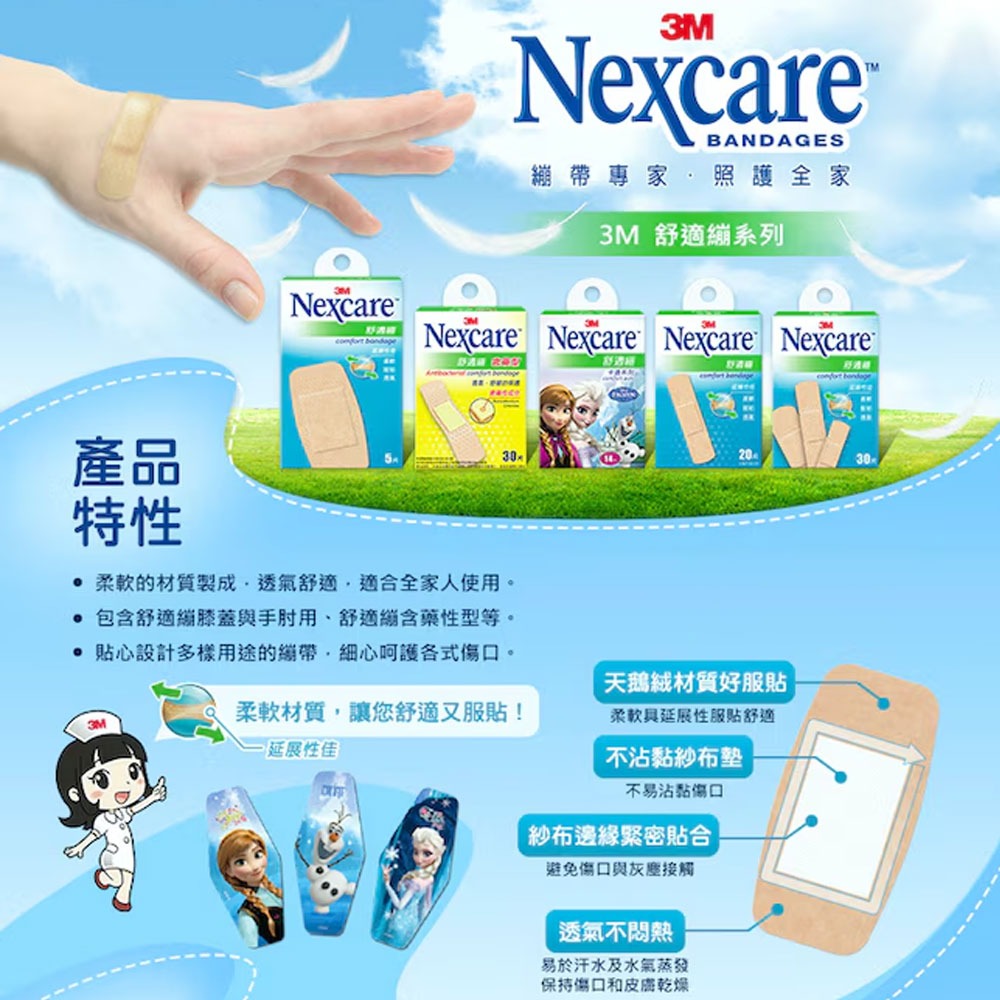 3M Nexcare 舒適繃 5x10cm (5片/包)【全成藥妝】-細節圖3