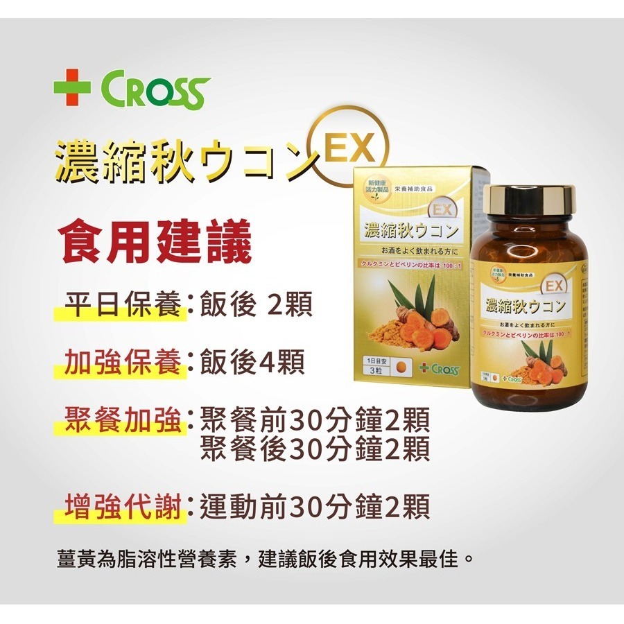 CROSS濃縮秋薑黃EX90粒(買3贈1)【全成藥妝】-細節圖5