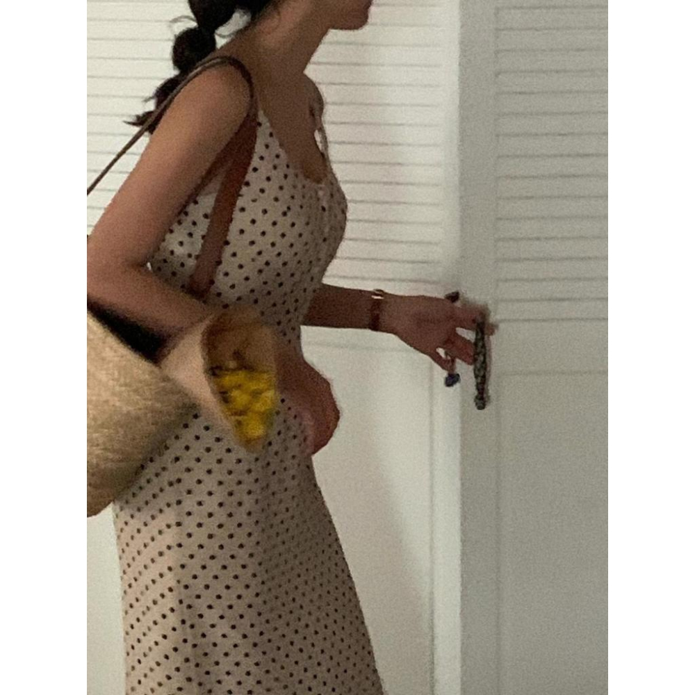 ᴷᴼᴿᴱᴬ 🇰🇷無袖點點設計長洋-細節圖3