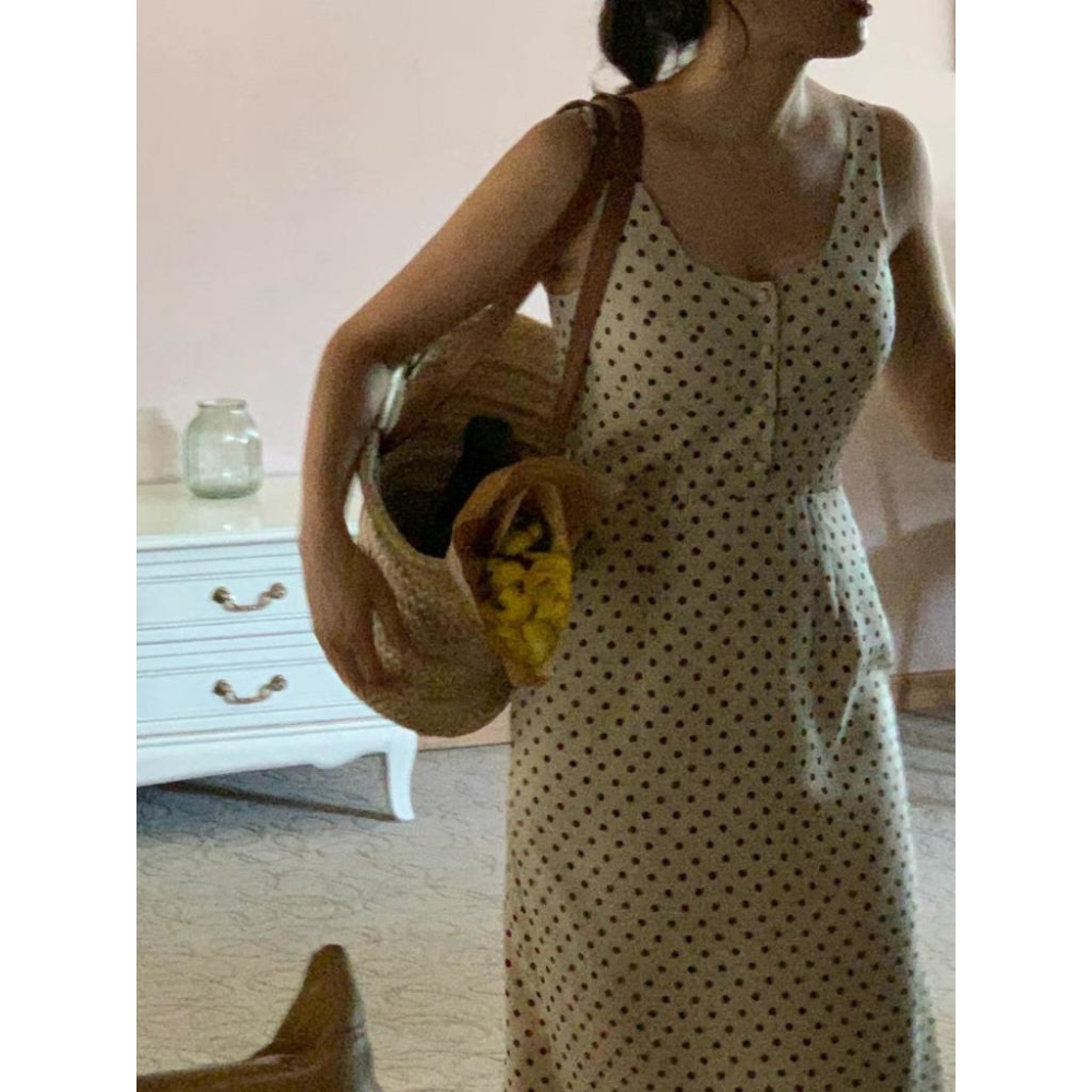 ᴷᴼᴿᴱᴬ 🇰🇷無袖點點設計長洋-細節圖4