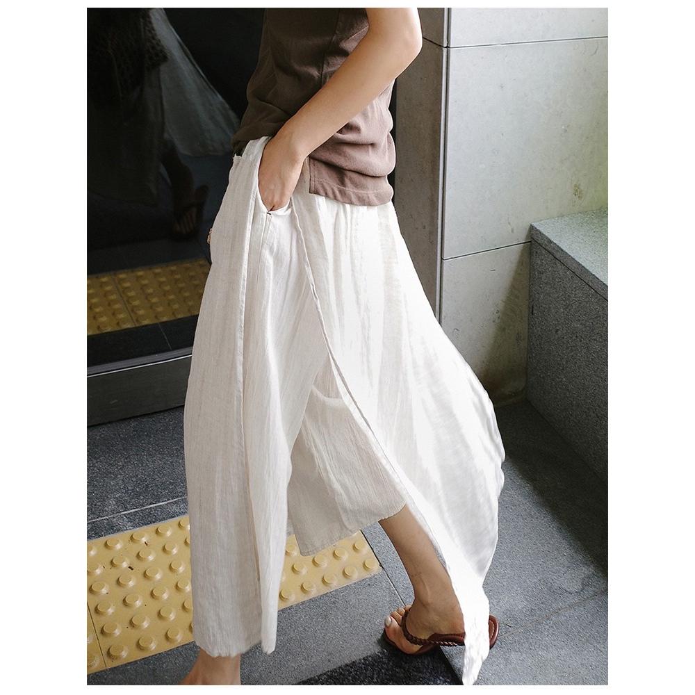 LYS - 開岔假兩件寬鬆休閒褲裙-細節圖2