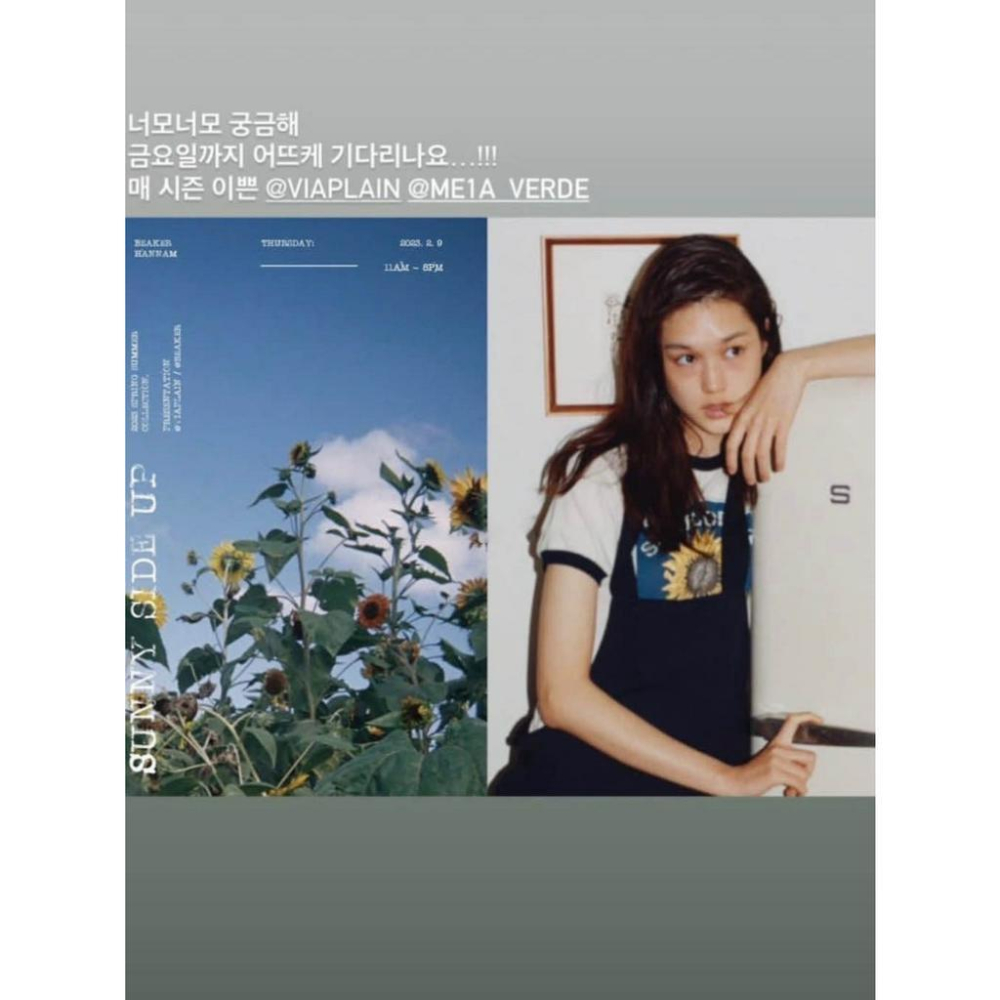 ᴷᴼᴿᴱᴬ 🇰🇷 復古撞色花朵短袖T恤-細節圖5