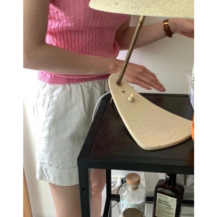 ᴷᴼᴿᴱᴬ 🇰🇷粉色圓領麻花背心-細節圖2