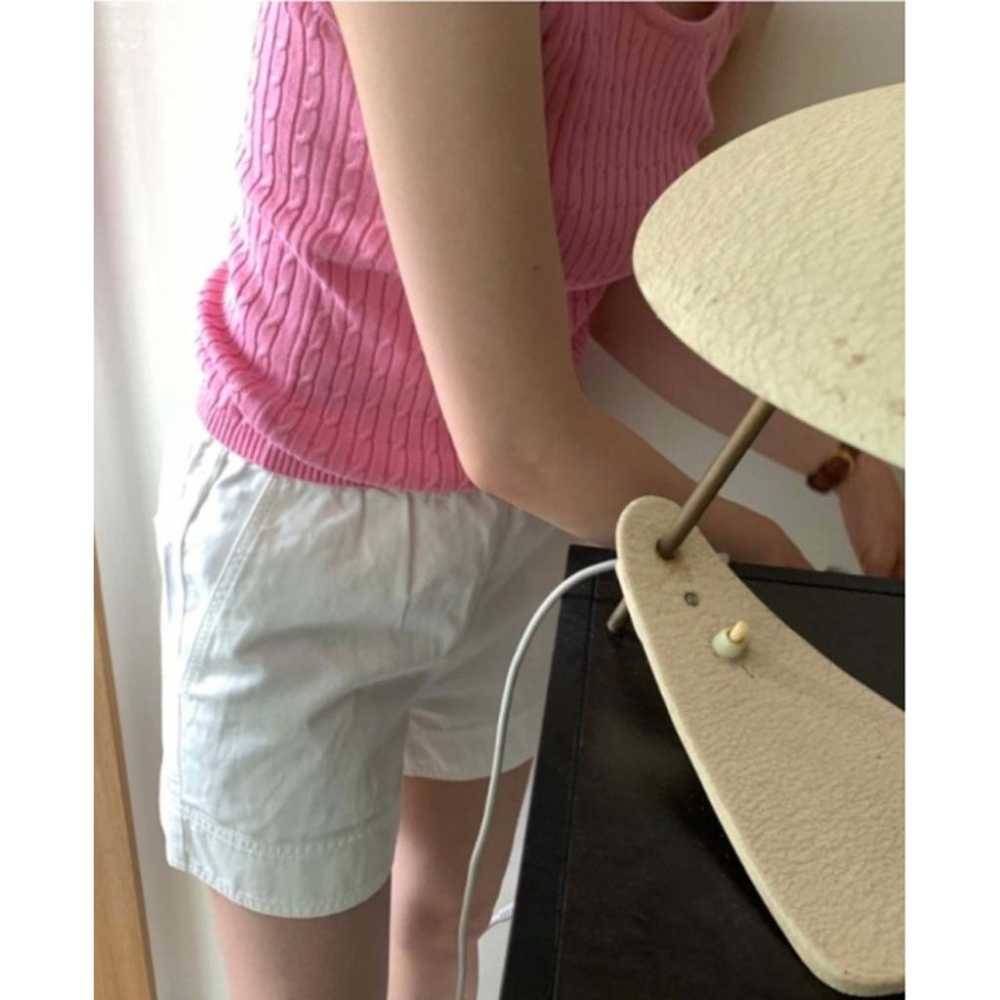 ᴷᴼᴿᴱᴬ 🇰🇷粉色圓領麻花背心-細節圖4