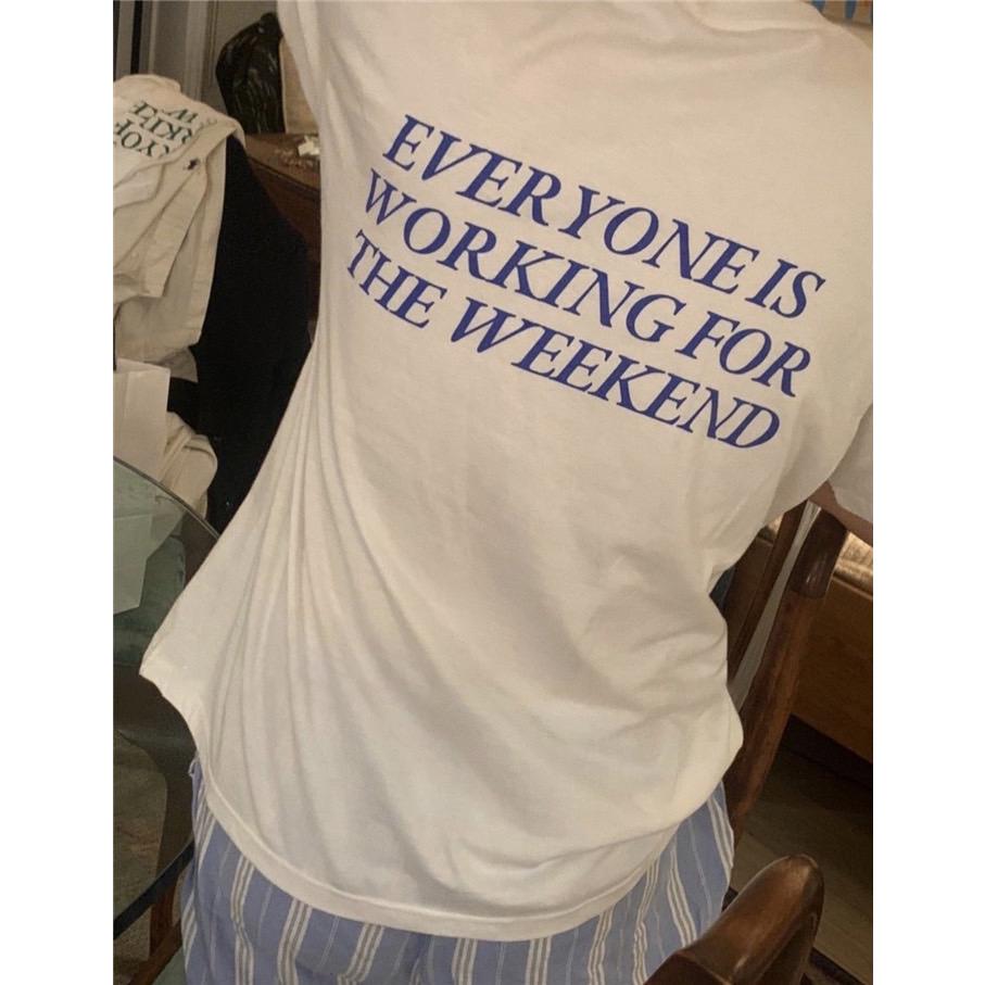 ᴷᴼᴿᴱᴬ 🇰🇷韓系簡約風印花T-細節圖2