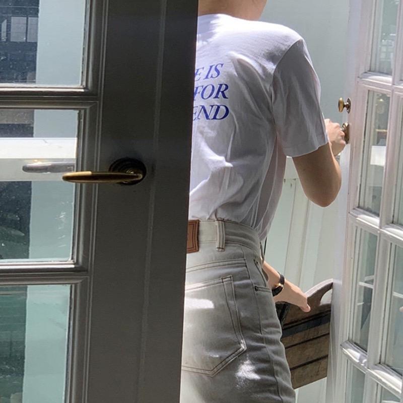 ᴷᴼᴿᴱᴬ 🇰🇷韓系簡約風印花T-細節圖4