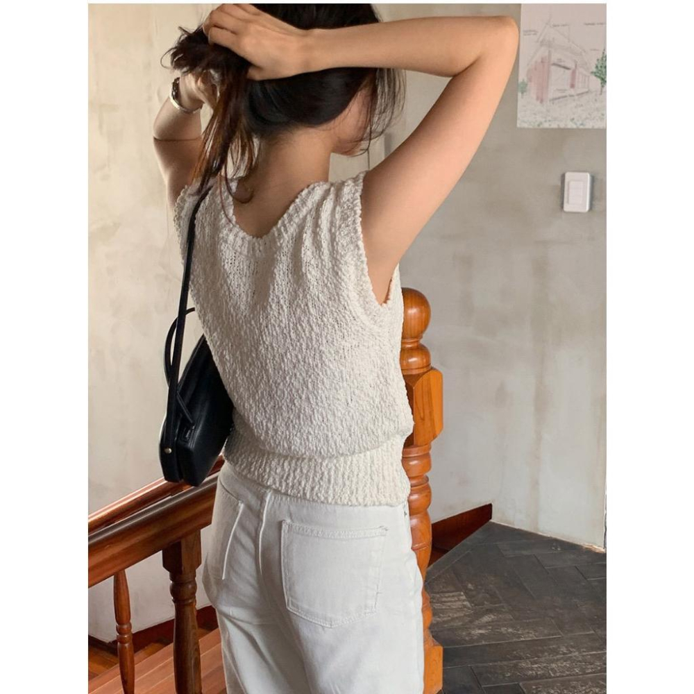 LYS - 法式小香風針織馬甲背心-細節圖7
