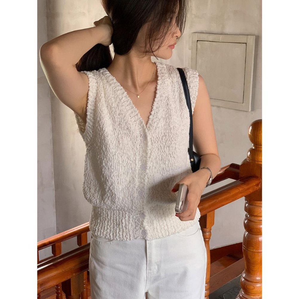 LYS - 法式小香風針織馬甲背心-細節圖8