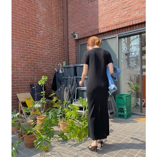 LYS - 韓國修身短袖連身裙-細節圖9