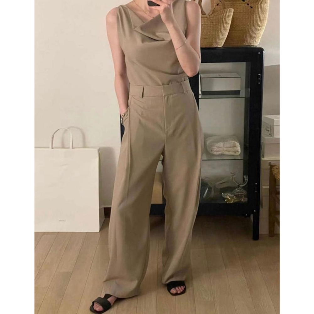 ᴷᴼᴿᴱᴬ 🇰🇷 維納斯女神優雅設計款西裝褲-細節圖5