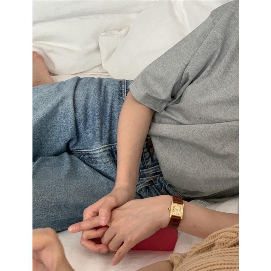 ᴷᴼᴿᴱᴬ 🇰🇷夏季圓領寬鬆短袖T恤-細節圖5