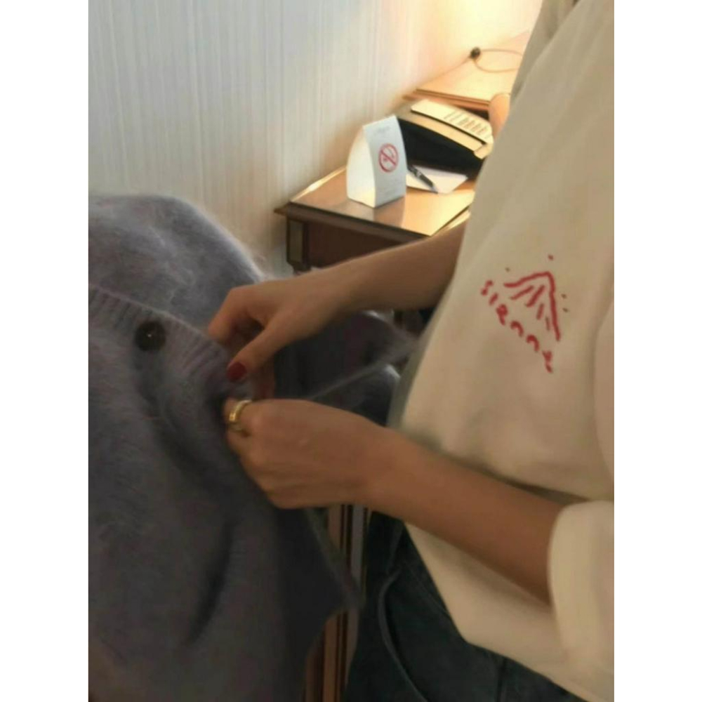 ᴷᴼᴿᴱᴬ 🇰🇷 字母前後印花短袖T恤-細節圖7