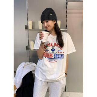 ᴋᴏʀᴇᴀ🇰🇷粉藍拼色可愛小熊T恤-細節圖5