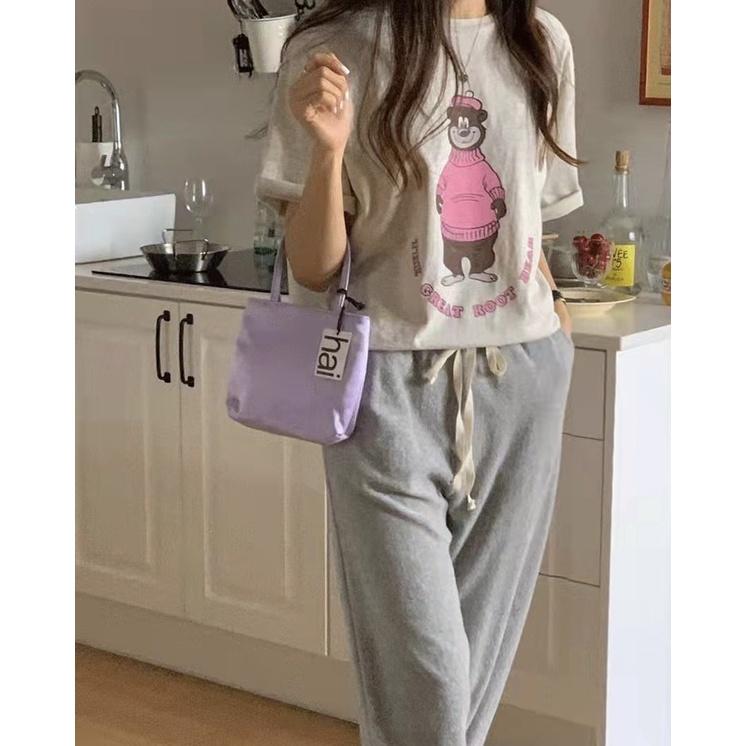 ᴋᴏʀᴇᴀ🇰🇷可愛毛衣小熊短袖上衣-細節圖3