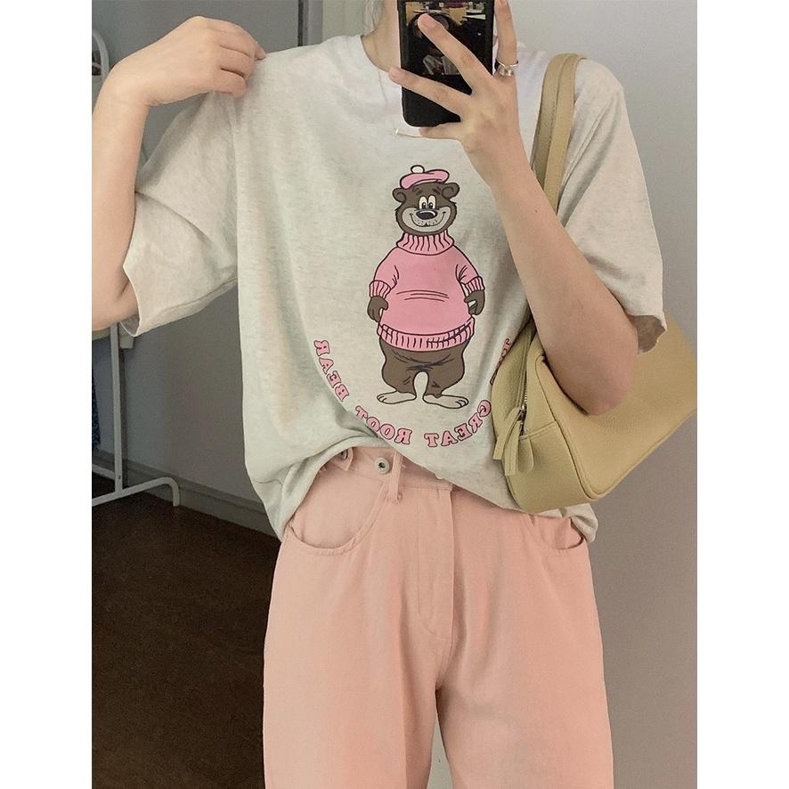 ᴋᴏʀᴇᴀ🇰🇷可愛毛衣小熊短袖上衣-細節圖6