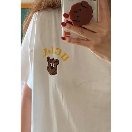 ᴋᴏʀᴇᴀ🇰🇷可愛小熊字母圓領顯瘦印花T恤-細節圖5