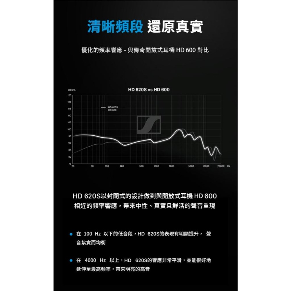 Sennheiser 森海塞爾 HD 620S 封閉式耳罩耳機-細節圖5
