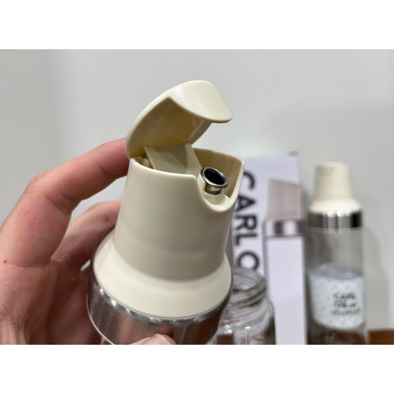 卡爾 自動開合防漏大容量 玻璃油壺 500ml 倒油神器 調料瓶-細節圖5