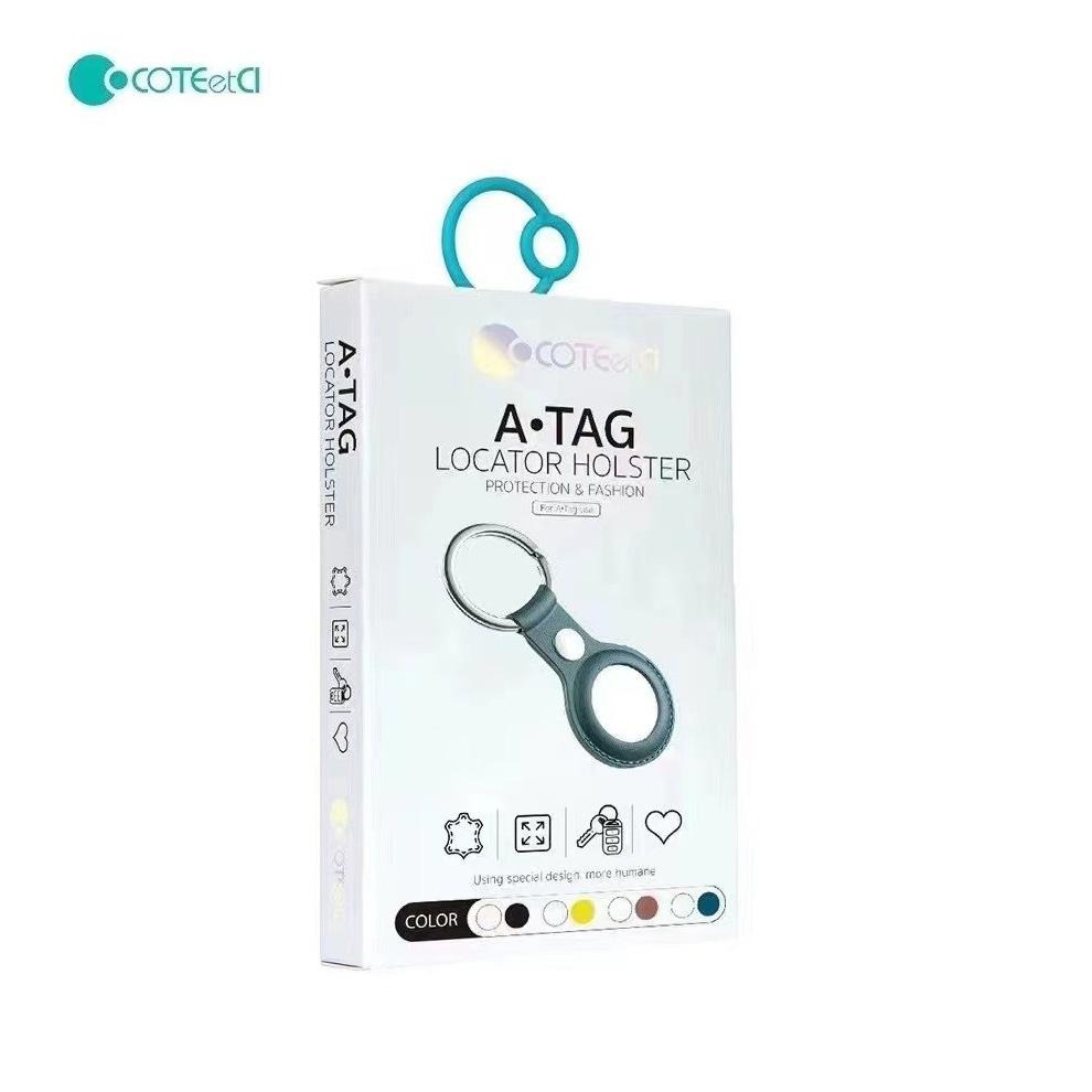 COTEetCI AirTag多色皮革鑰匙扣環保護套86001-細節圖2
