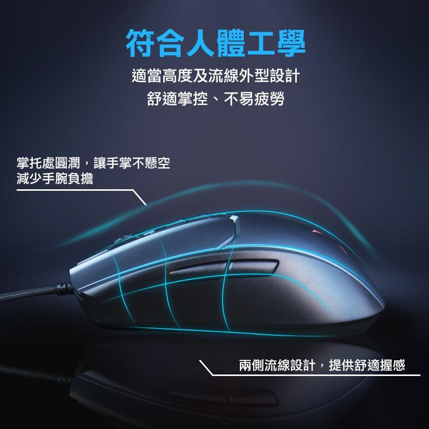 狐鐳 FXR-SM-76 藍月獵狐電競滑鼠-細節圖5