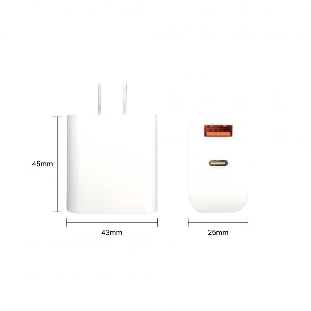 PD/QC 雙孔快充式電源供應器 - USB / TypeC-細節圖3