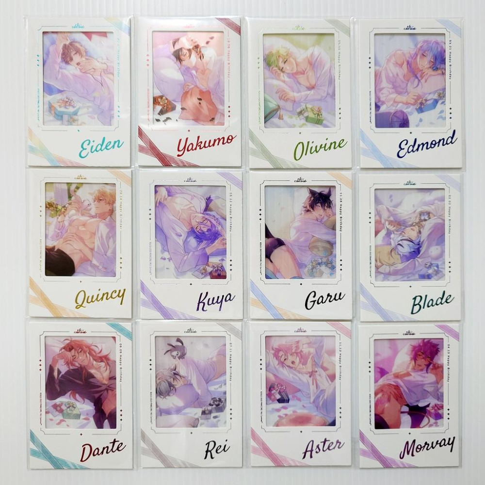 【新世界狂歡】生日時光 燙金膠片拍立得 ║ 伊得 八雲 艾德蒙特 奧利文 崑西 玖夜 可爾 布儡 啖天 歛 使魔 (現貨-細節圖2