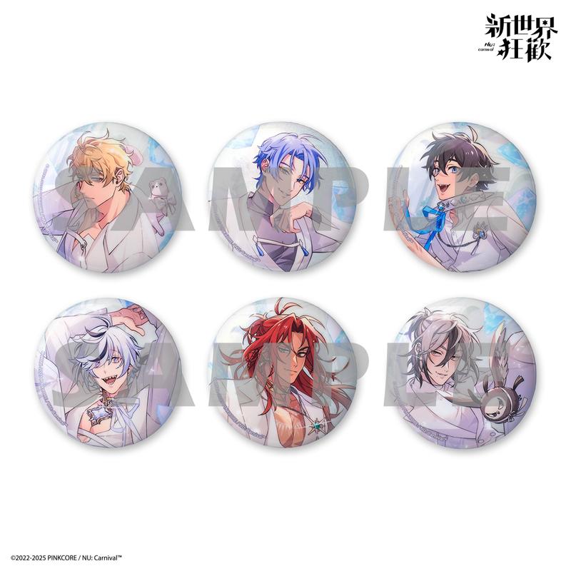 【新世界狂歡】原畫展 細閃徽章 ║ 伊得 八雲 艾德蒙特 奧利文 崑西 布儡 歛 墨菲 (現貨)-細節圖2