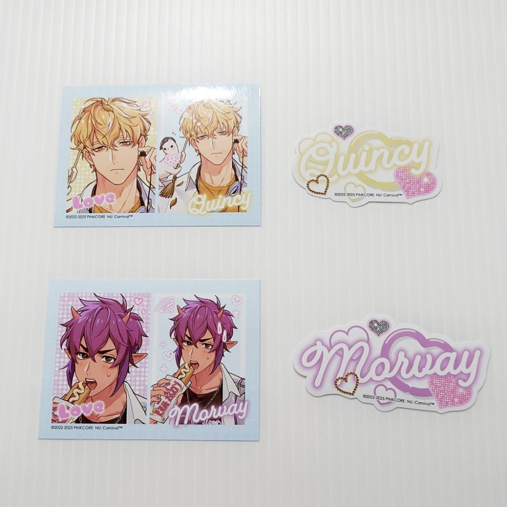 【新世界狂歡】安利美特咖啡 三週年 貼紙 ║ 崑西 歛 墨菲 (現貨)-細節圖2