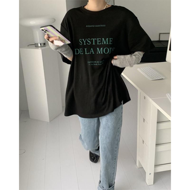 𝐔𝐌𝐄𝐎𝐖 𝐒𝐓𝐔𝐃𝐈𝐎 Oversize英字寬鬆短袖短T（2colors）-細節圖4