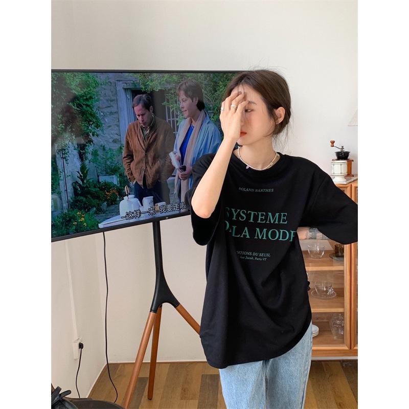 𝐔𝐌𝐄𝐎𝐖 𝐒𝐓𝐔𝐃𝐈𝐎 Oversize英字寬鬆短袖短T（2colors）-細節圖6