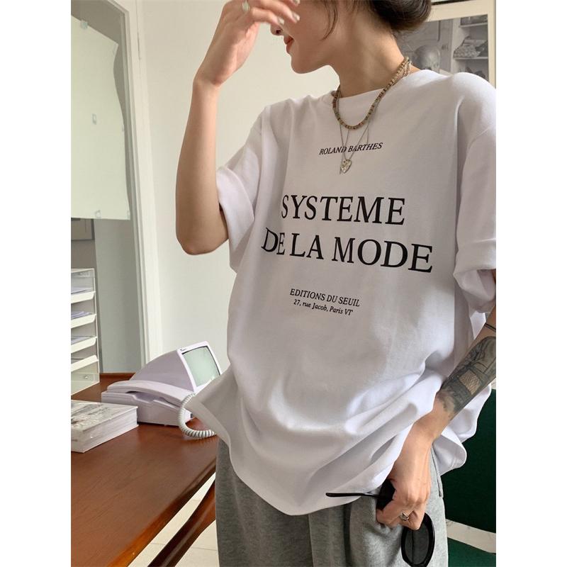 𝐔𝐌𝐄𝐎𝐖 𝐒𝐓𝐔𝐃𝐈𝐎 Oversize英字寬鬆短袖短T（2colors）-細節圖7