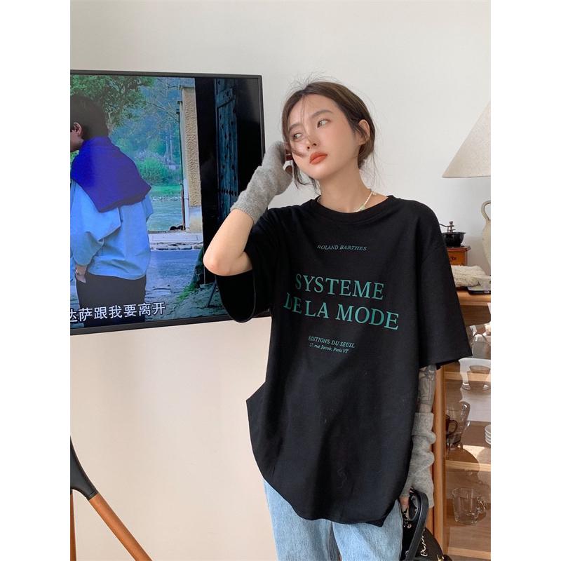 𝐔𝐌𝐄𝐎𝐖 𝐒𝐓𝐔𝐃𝐈𝐎 Oversize英字寬鬆短袖短T（2colors）-細節圖8