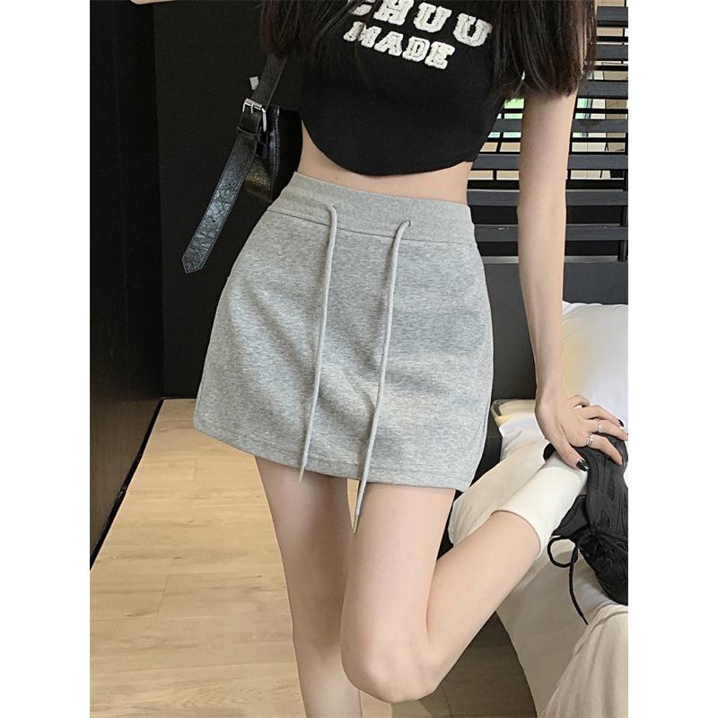 𝐔𝐌𝐄𝐎𝐖 𝐒𝐓𝐔𝐃𝐈𝐎 與妳相逢 抽繩棉包臀短裙（3colors）A字裙-細節圖4