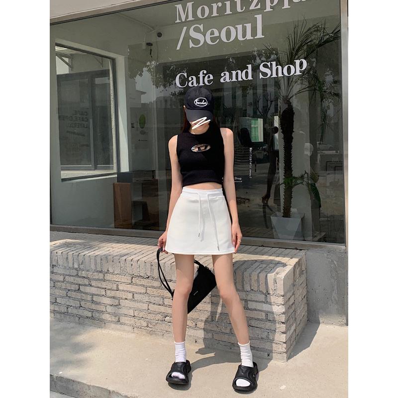 𝐔𝐌𝐄𝐎𝐖 𝐒𝐓𝐔𝐃𝐈𝐎 與妳相逢 抽繩棉包臀短裙（3colors）A字裙-細節圖5