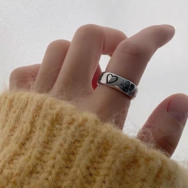 𝐔𝐌𝐄𝐎𝐖 𝐒𝐓𝐔𝐃𝐈𝐎 永恆の愛♾️Love鳥兒花紋戒指 情侶戒指-細節圖4