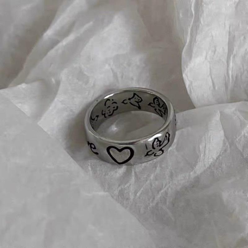 𝐔𝐌𝐄𝐎𝐖 𝐒𝐓𝐔𝐃𝐈𝐎 永恆の愛♾️Love鳥兒花紋戒指 情侶戒指-細節圖5